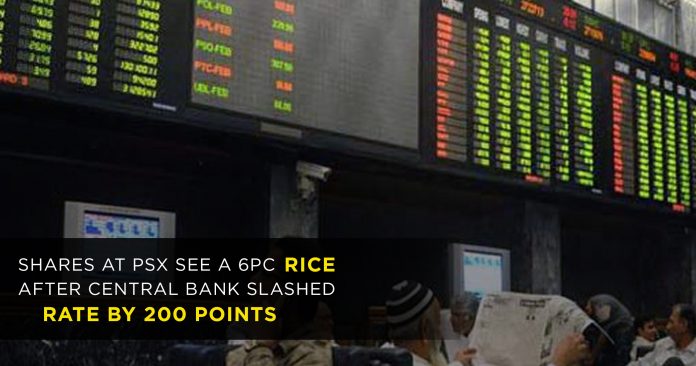 Shares-at-PSX-see-a-6pc-rice-after-central-bank-slashed-rate-by-200-points